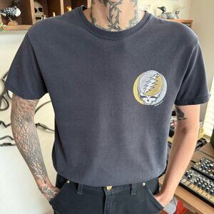 Vintage 1996 Grateful Dead 30 Year Anniversary Faded Black Graphic Tee ~ Size S